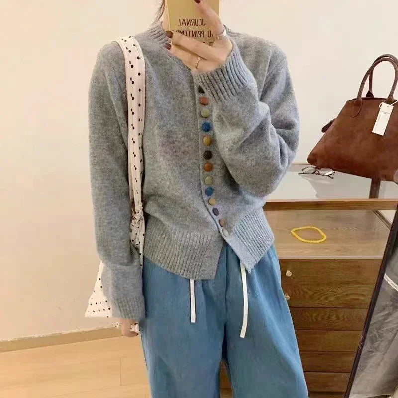 Lila Round Neck Button Front Cardigan - view 5