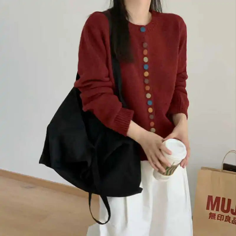 Lila Round Neck Button Front Cardigan - view 7