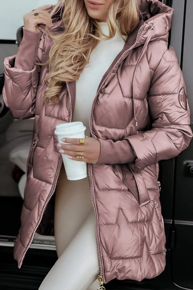 Astrid | Longline Hooded Puffer Jacket - view 12