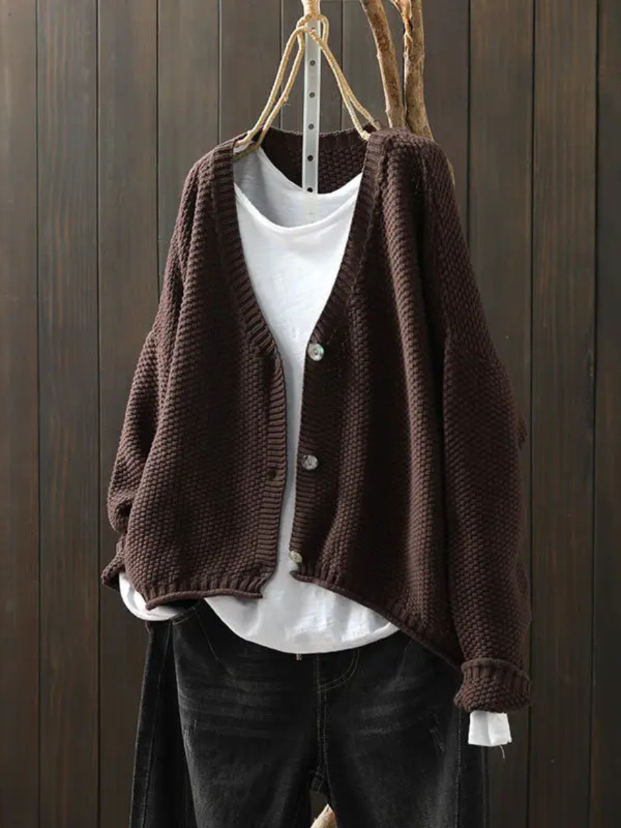 Margot Oversized Chunky Knit Cardigan - view 5
