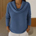 Nell Cowl Neck Waffle Knit Sweater - view 2