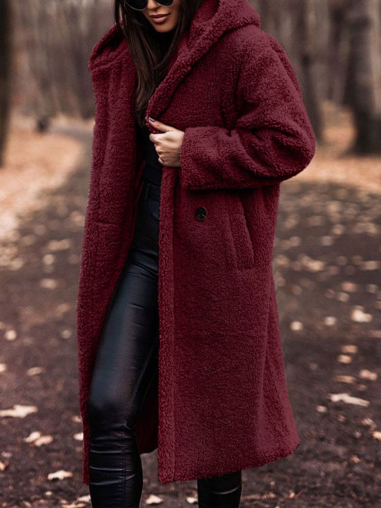 Thora | Oversized Notch Collar Teddy Overcoat - view 2
