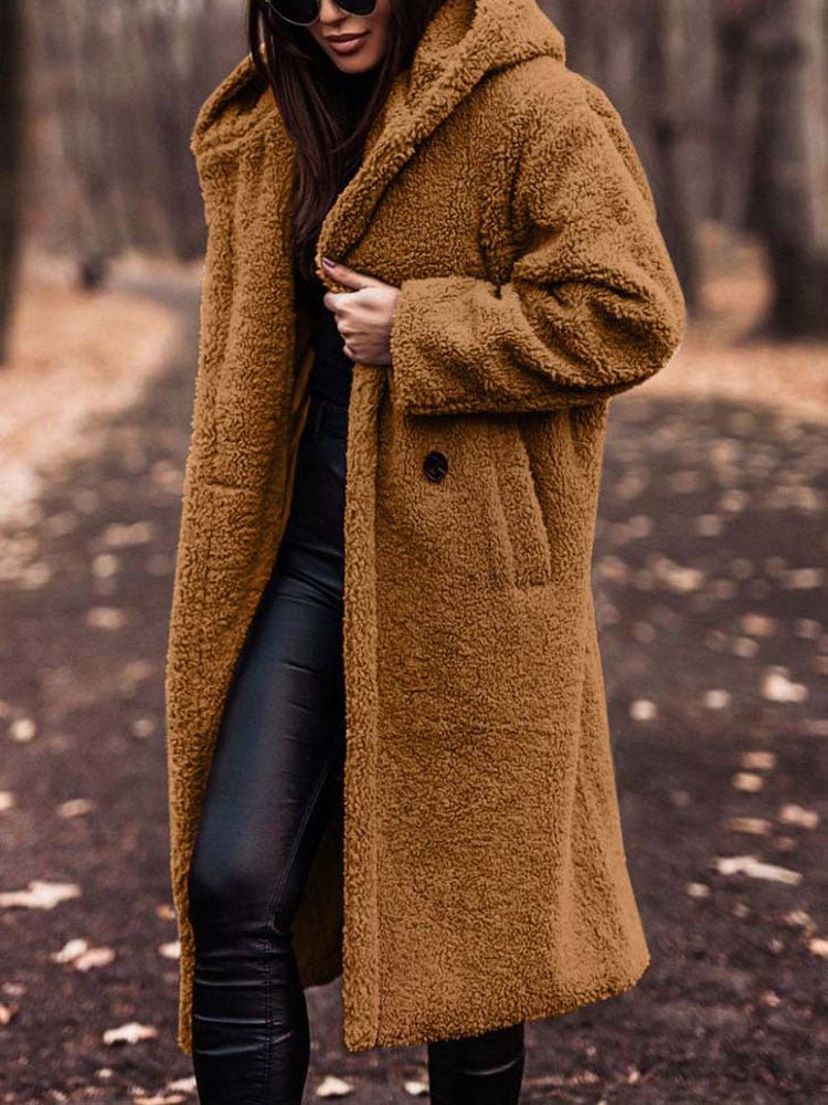 Thora | Oversized Notch Collar Teddy Overcoat - view 3