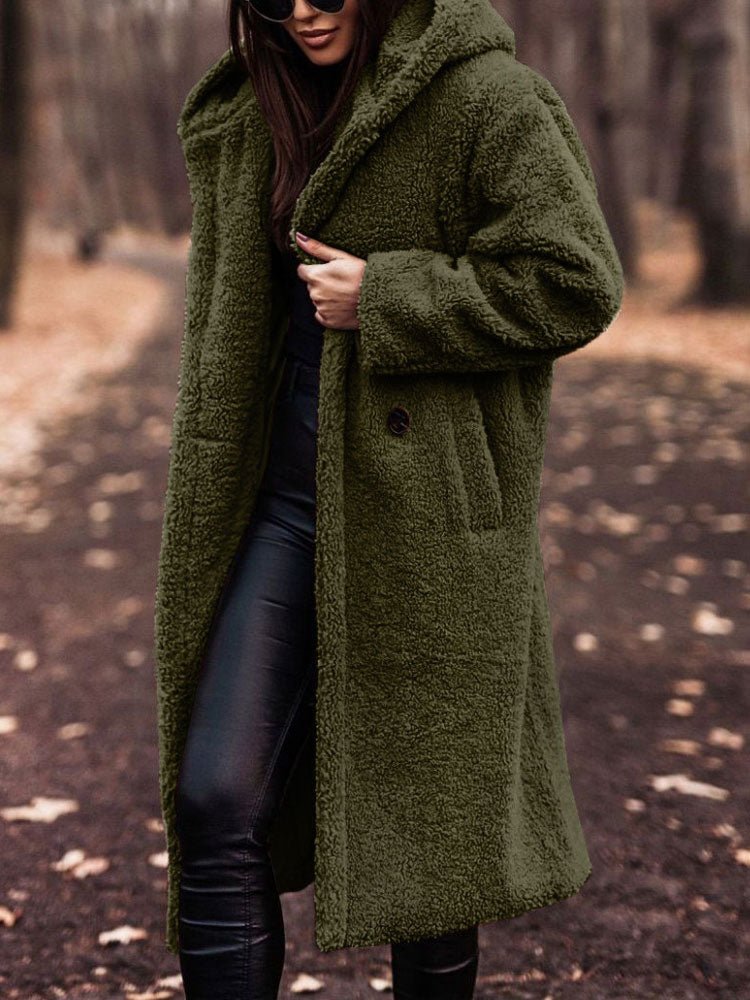 Thora | Oversized Notch Collar Teddy Overcoat - view 7