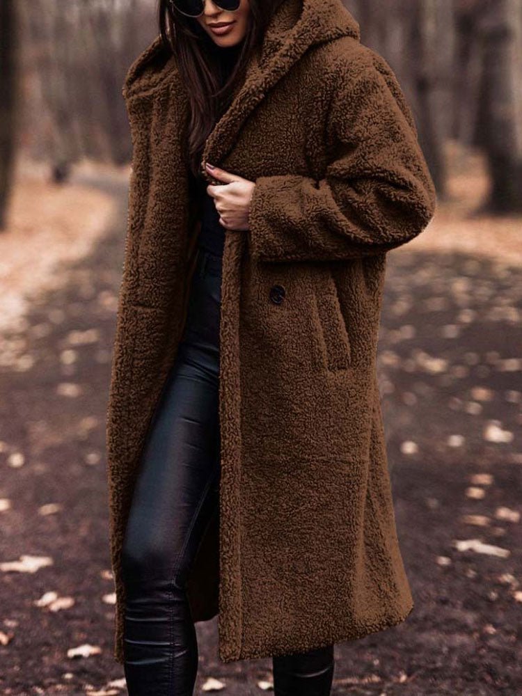 Thora | Oversized Notch Collar Teddy Overcoat - view 11