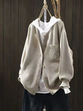 Rosalie Embroidered Pocket Oversized Cardigan - view 2