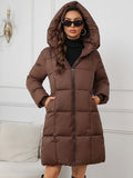 Linnea | Mid Length Hooded Puffer Jacket - view 6