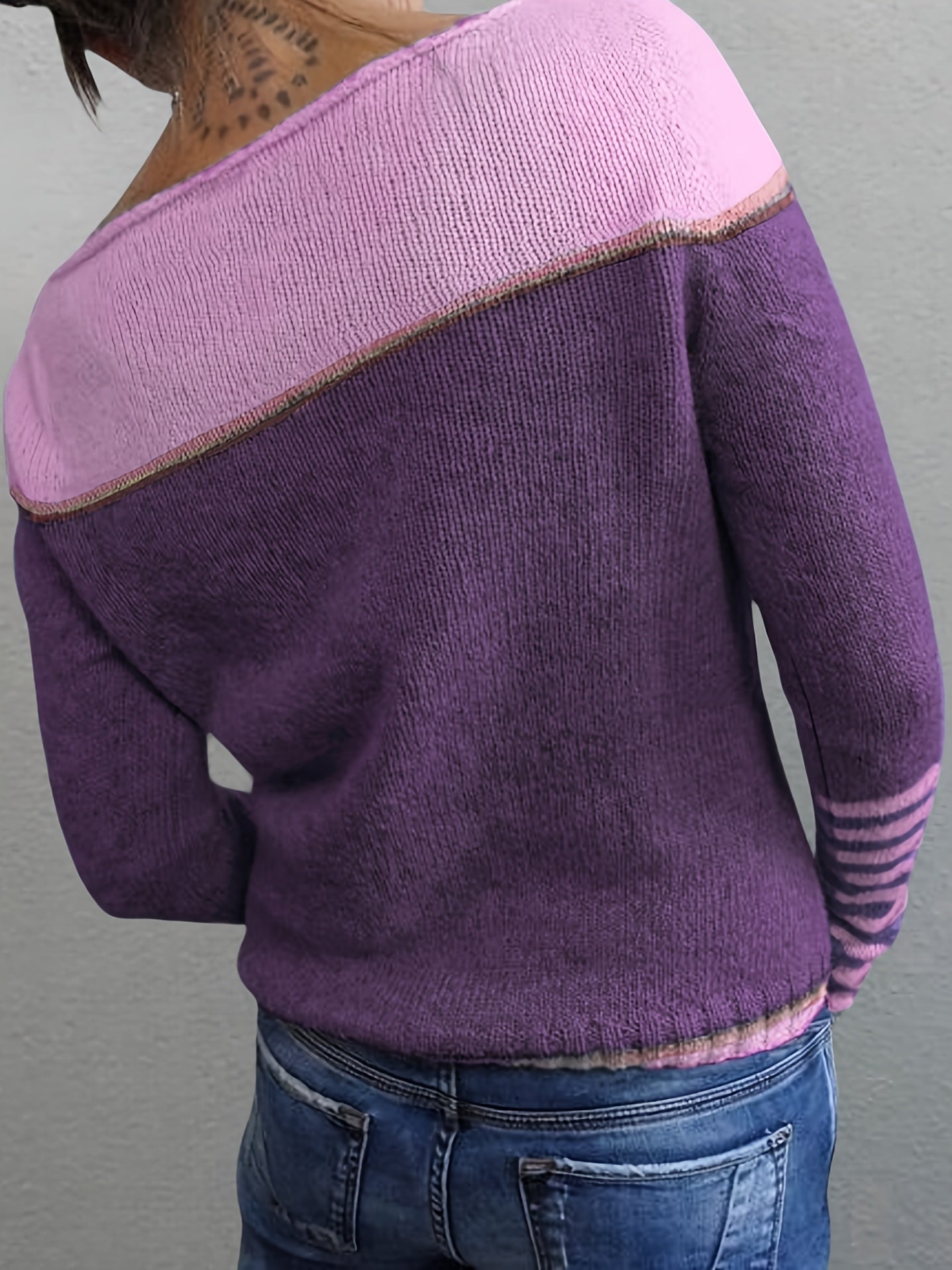 Sabine Striped Boat Neck Sweater - view 10