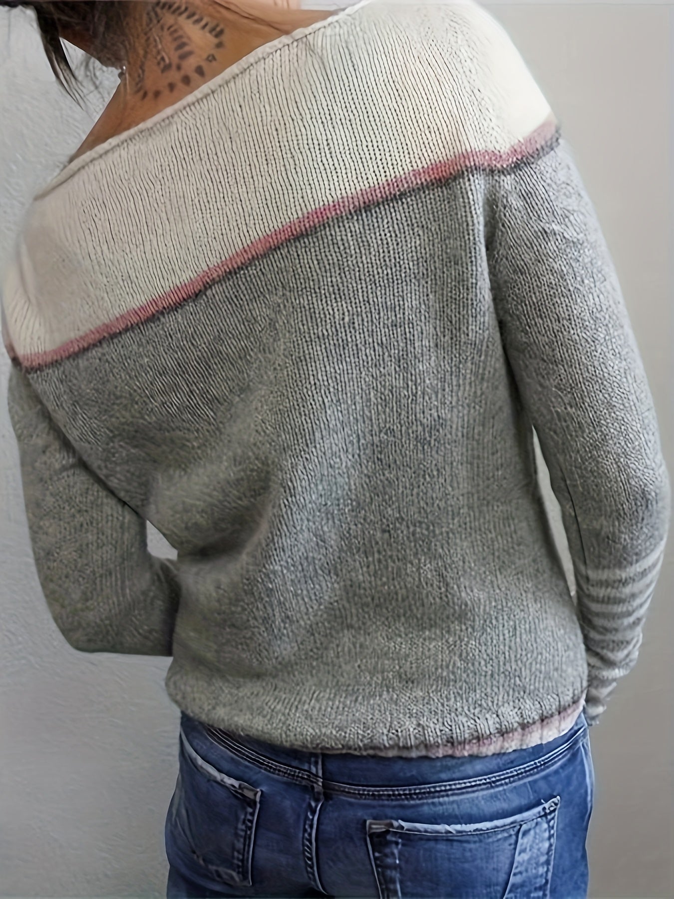 Sabine Striped Boat Neck Sweater - view 4