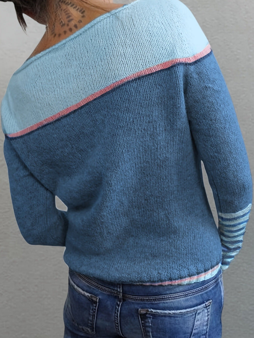 Sabine Striped Boat Neck Sweater - view 6