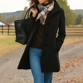 Harriet | Double Breasted Notch Lapel Pea Coat - view 4
