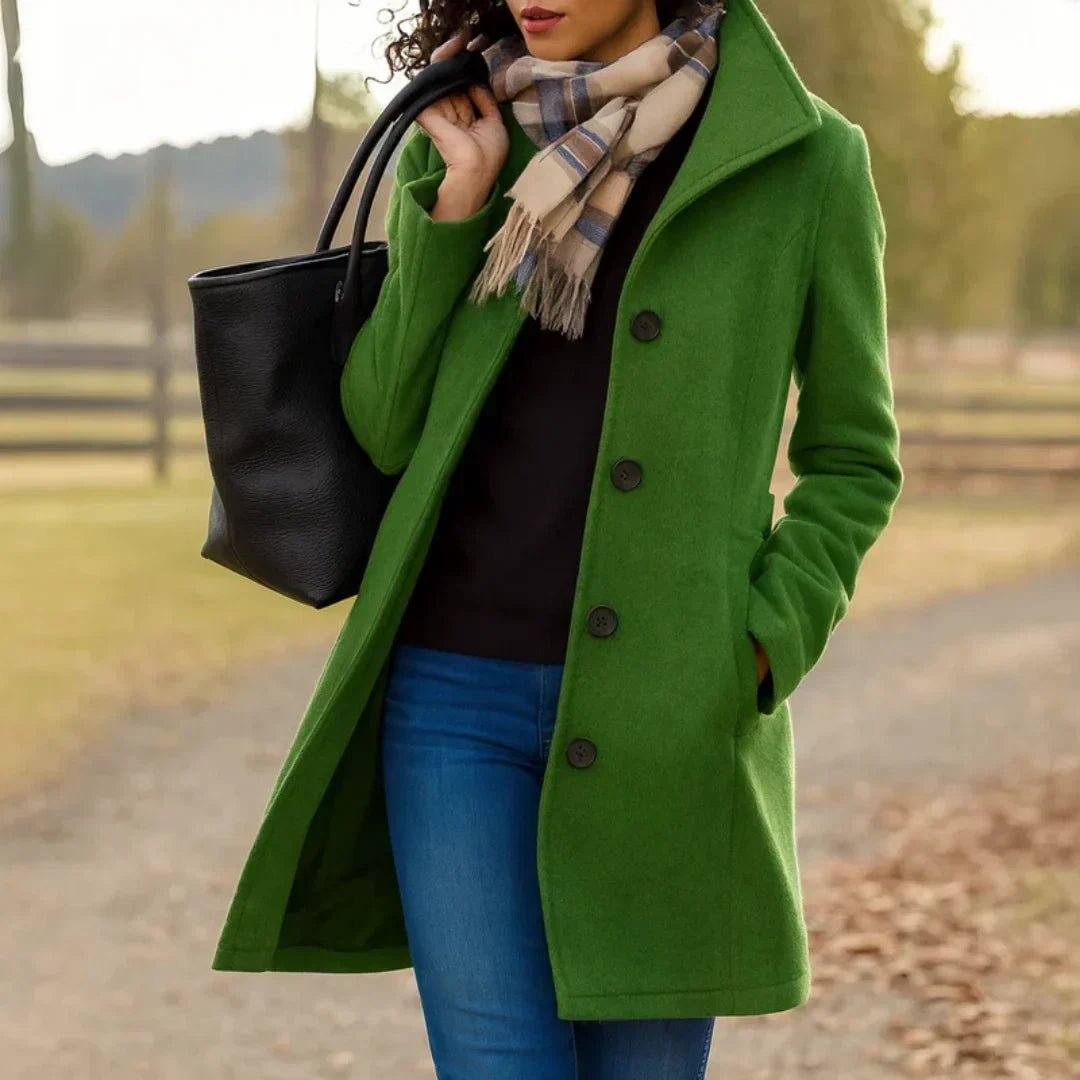 Harriet | Double Breasted Notch Lapel Pea Coat - view 7