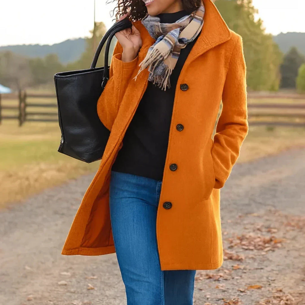 Harriet | Double Breasted Notch Lapel Pea Coat - view 8