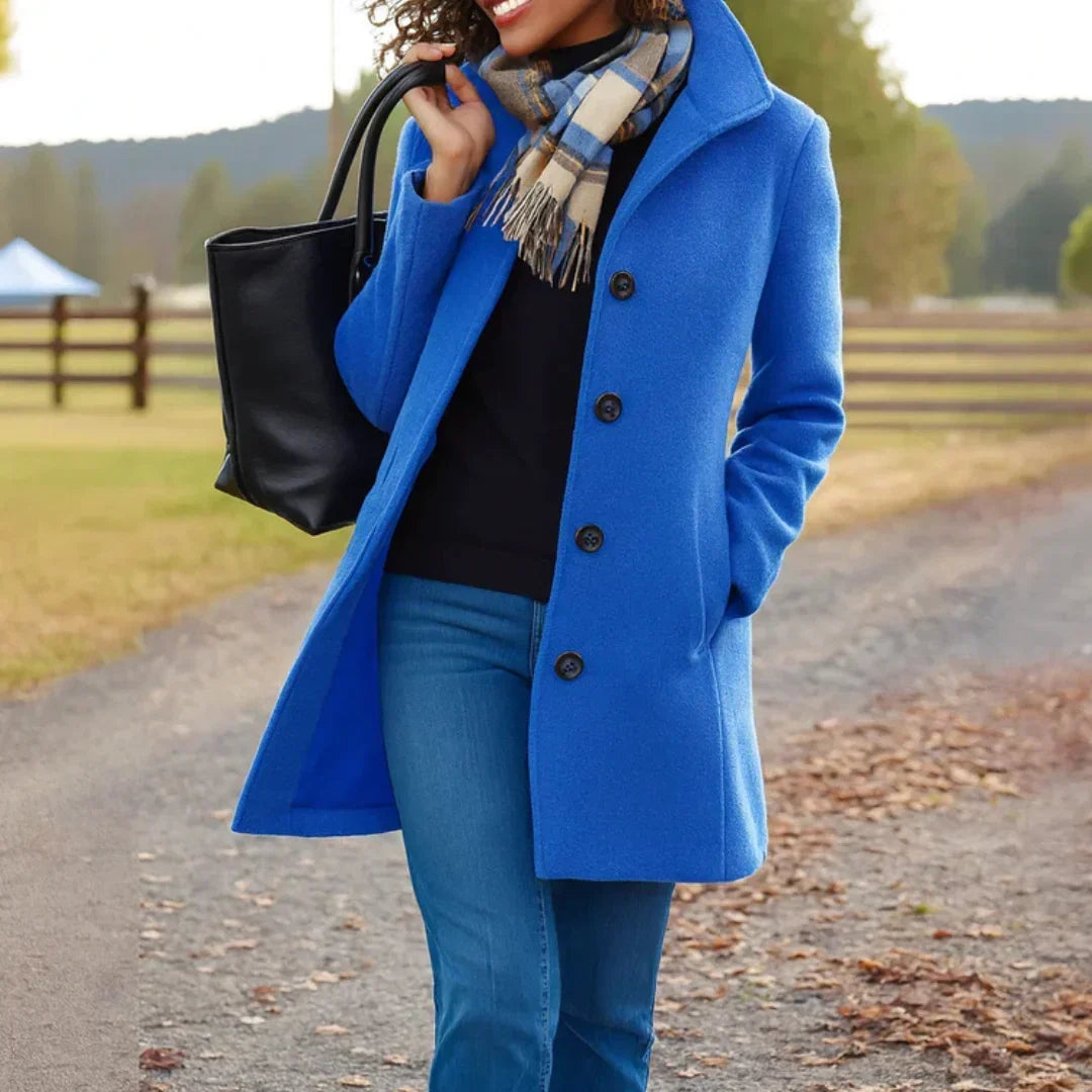 Harriet | Double Breasted Notch Lapel Pea Coat - view 9