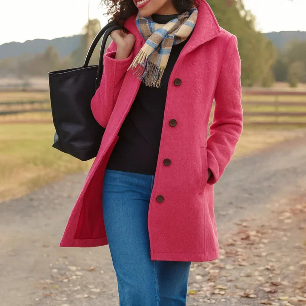 Harriet | Double Breasted Notch Lapel Pea Coat - view 10