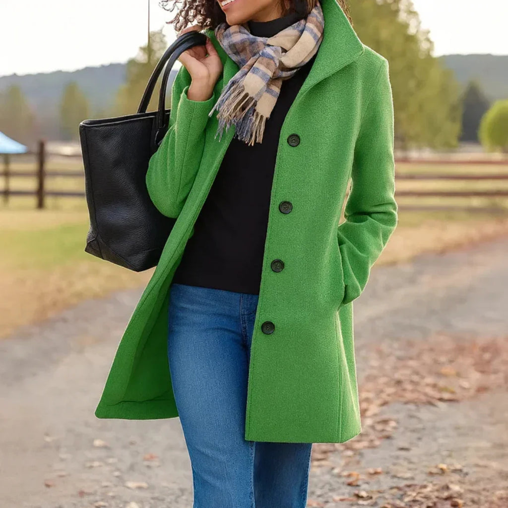 Harriet | Double Breasted Notch Lapel Pea Coat - view 11