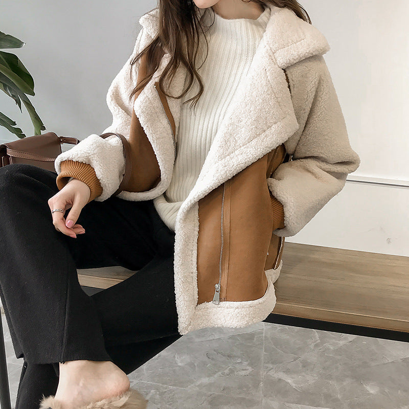Perrine | Faux Shearling Open Front Coat - view 2